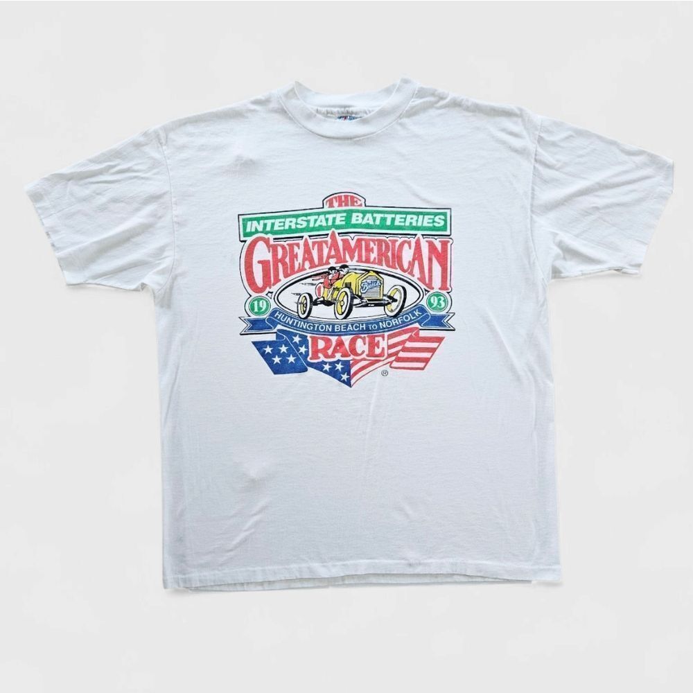 Vintage Great American Race 1993 Hanes Fifty-Fifty Single Stitch Tee Shirt XL